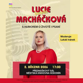 Přijďte na besedu s rodačkou z Čejče, která vás pobaví svými příběhy ze světa stand‑upu, psaní i moderování – a nebojte se, bude prostor i pro vaše dotazy. Moderuje Lukáš Ivánek.